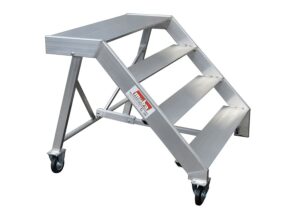 MÜBA Alu-Maurertreppe fahrbar Standfläche 119X42cm, Höhe 98cm