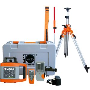 Nedo Rotationslaser SIRIUS 1 HV-Set mit Kurbelstativ und Flexilatte